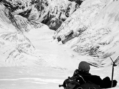 Looking down the Lhotse face