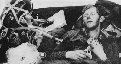 Pete Mulgrew after collapsing near the summit of Makalu