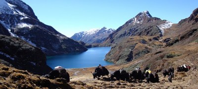 Trekking through Lunana