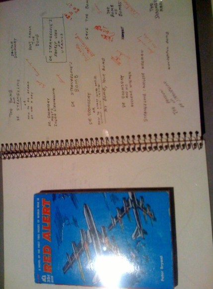Copy of source material for "Dr. Strangelove", with Kubrick's notes for possible film titles