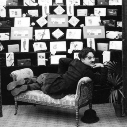 Chaplin on sofa