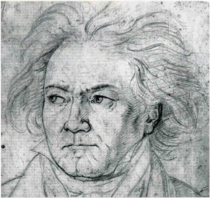Portrait of Beethoven by Kloeber (1818)