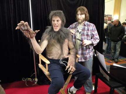 AWIL David Naughton in make-up chair