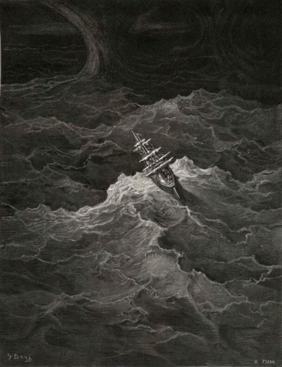 "And now the storm-blast came, and he Was tyrannous and strong...."