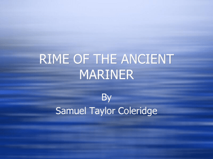 rime of the ancient mariner title