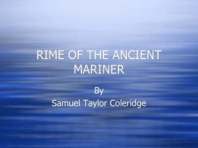 rime of the ancient mariner title