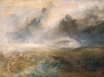 Rough Sea with Wreckage circa 1840-5 by Joseph Mallord William Turner 1775-1851