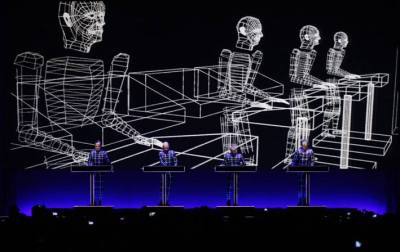 Kraftwerk live w: drawings