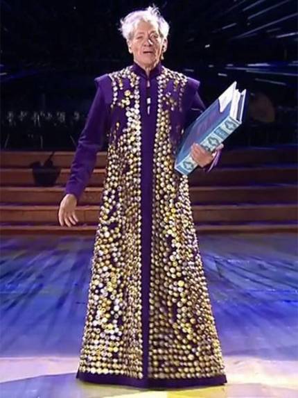 "I'll drown my book...." McKellen as Prospero at the opening of the London Paralympics