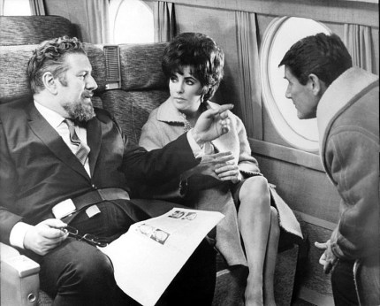 Peter Glenville directing Ustinov and Taylor